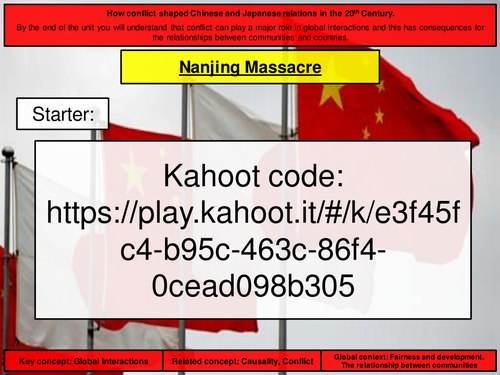 Nanjing / Nanking Massacre - Sino - Japanese relations