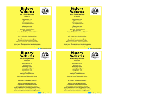 History websites for History revision bookmark