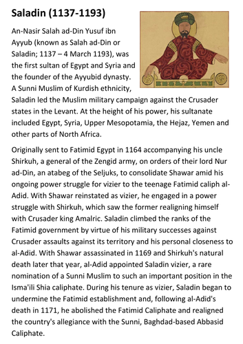 Saladin Handout