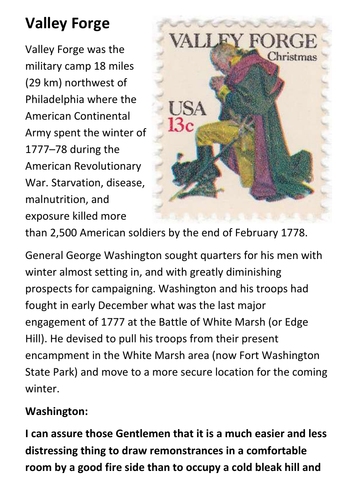 Valley Forge Handout