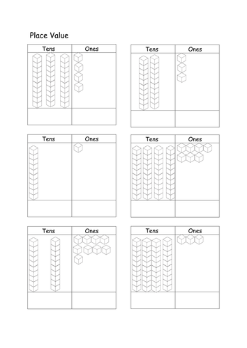 Place Value Dienes Tens and Ones