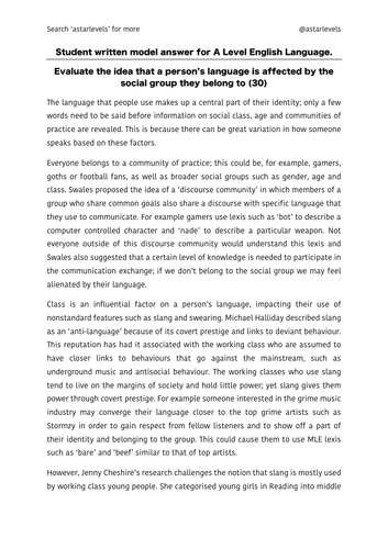 essay about language and society