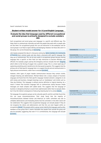 How does occupation affect language picture