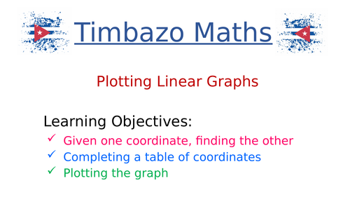 Plotting Linear Graphs | Teaching Resources