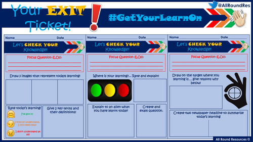 @AllRoundRes 3 Plenary Exit Tickets! #GetYourLearnOn