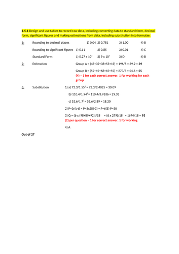 Maths for Psychologists Workbook Answers