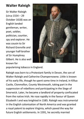 Walter Raleigh Handout
