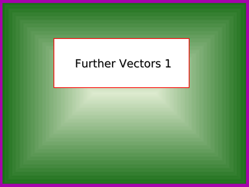 Further Vectors 1 (A-Level Further Maths)