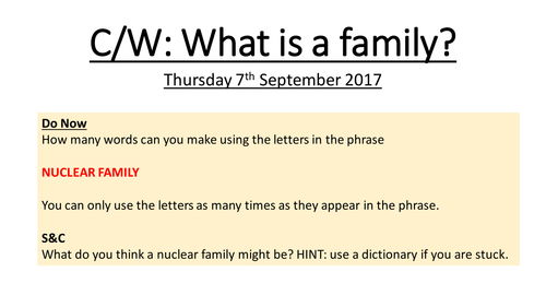 The Family - WJEC