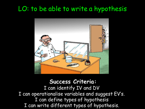 Research Methods: Writing Hypothesis (Identifying and Operationalising Variables)