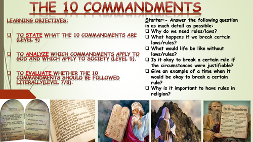 Judaism - The 10 Commandments