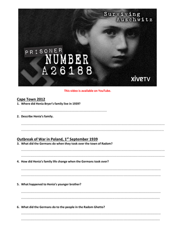 Prisoner Number A26188 - Henia Bryer