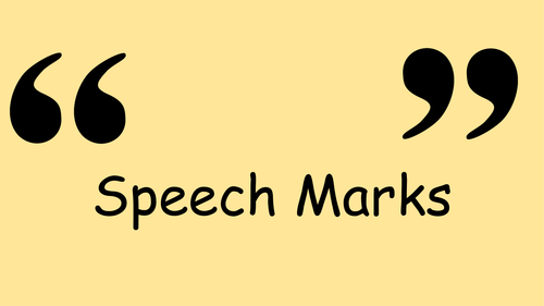 Speech Marks Presentation