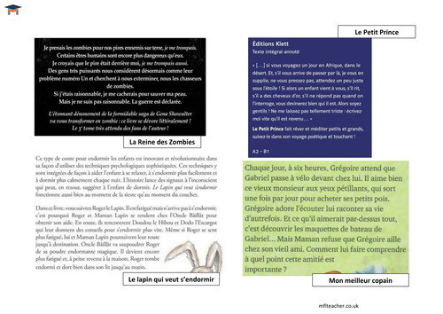 French - Amazon reading homework | Teaching Resources