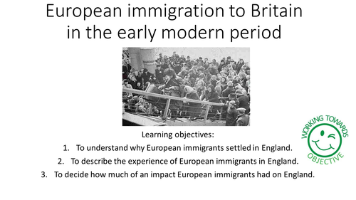 New GCSE Migration lesson on European immigration to Britain in the early modern period