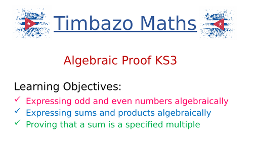 KS3 Algebraic Proof