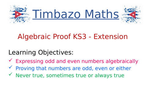 KS3 Algebraic Proof Extension
