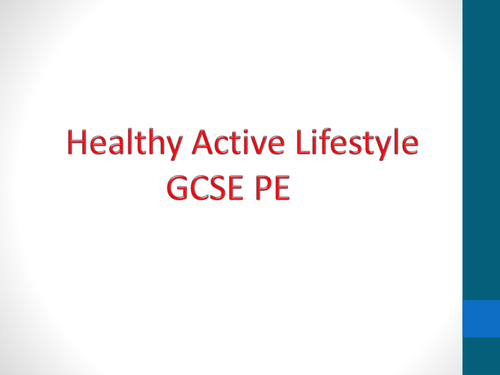 GCSE Healthy active lifestyle