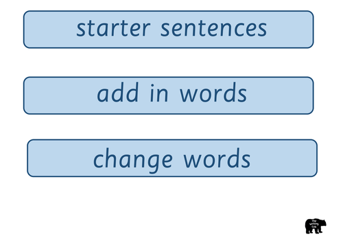 Super Sentences Display and Writing Frame Pack