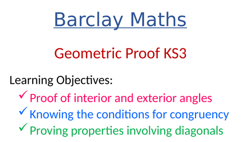 KS3 Geometric Proof