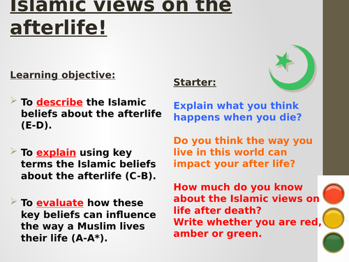 GCSE - ISLAMIC VIEWS ON THE AFTERLIFE