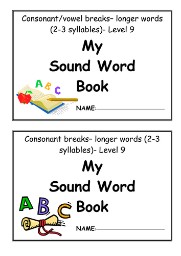 Sound word booklet - Level 9