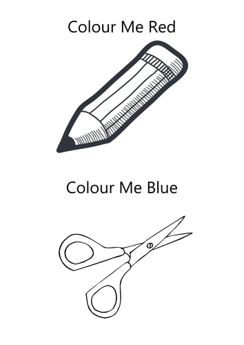 EAL: Colour The Objects Activity