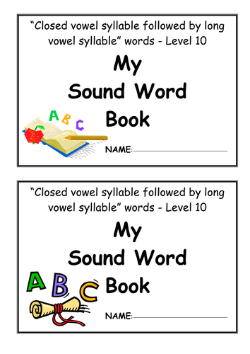 Sound word booklet - Level 10