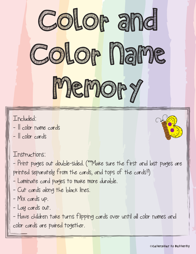 Color and Color Name Memory