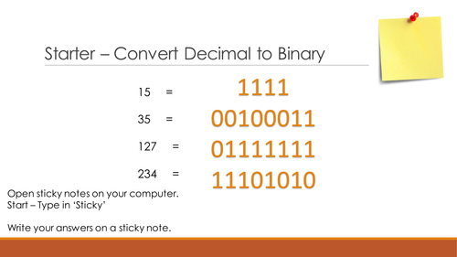GCSE Computer Science (Binary Addition)
