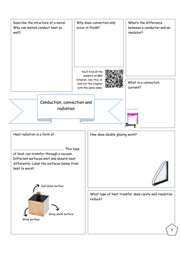 Bitesize Energy revision - Conduction, convection and radiation by