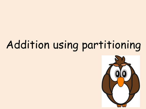 Addition of 2 digit numbers using partitioning