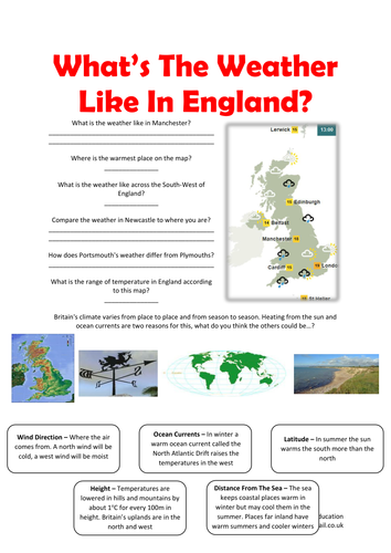 Whats The Weather Like In England? | Teaching Resources