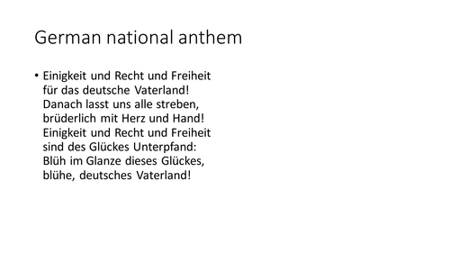 German national anthem | Teaching Resources