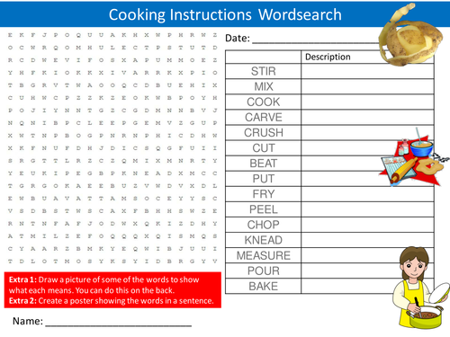 Year 8 food technology booklet picture