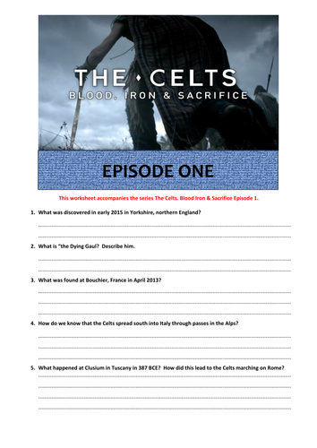 The Celts. Iron, Blood and Sacrifice. Episode 1