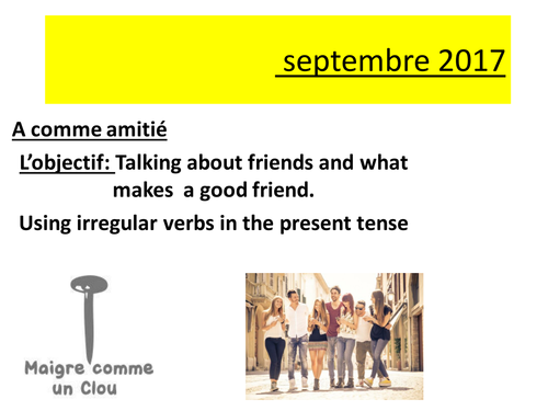 A comme AMITIÉ (STUDIO HIGHER GCSE)