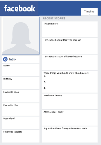 Facebook Profiles Teaching Resources