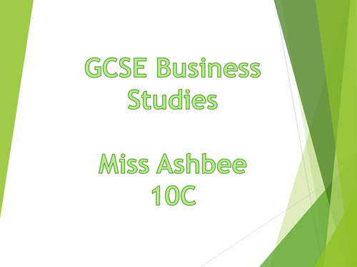 Introduction to GCSE Business
