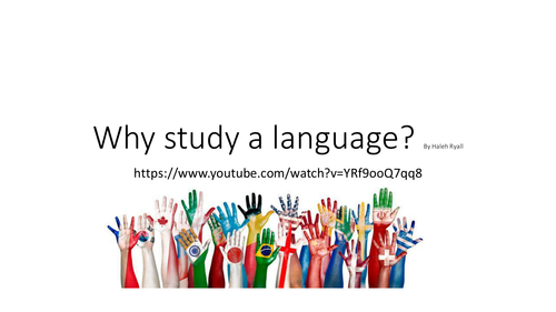 Why study languages? An introductory lesson PPT  for study of languages for KS3 and KS4.