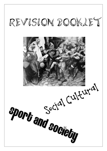AQA AS Section C - Sport and Society