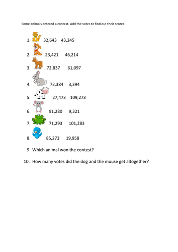 Year 5 Maths Addition and Subtraction planning linked to White Rose block 2