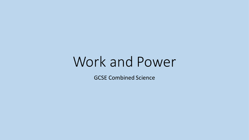 Edexcel CP7a Work and Power