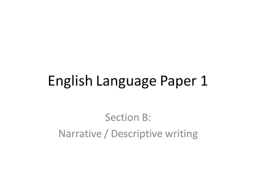 New AQA Specficification- Paper 1, Section B