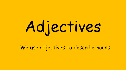 Adjectives Presentation