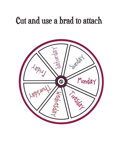 Printable Days of the Week Wheel