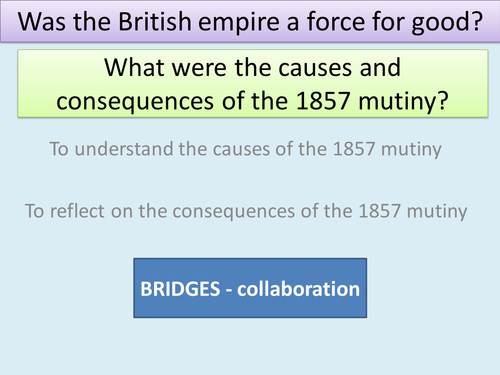 History KS3 1857 Mutiny British Empire