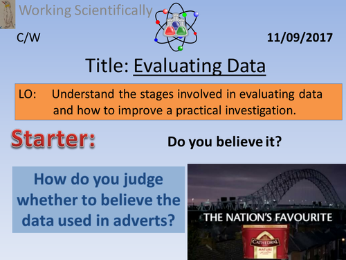 Activate 1:  Working Scientifically 1.5 Evaluating Data
