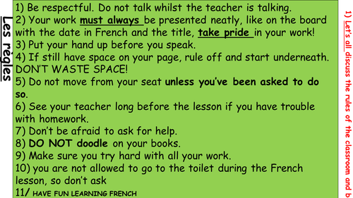 studio 1 module 1 /15 French lessons for Autumn 1 C'est perso