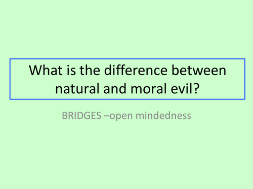GCSE RS/RE lesson for Christianity  - Moral and Natural evil - fully resourced